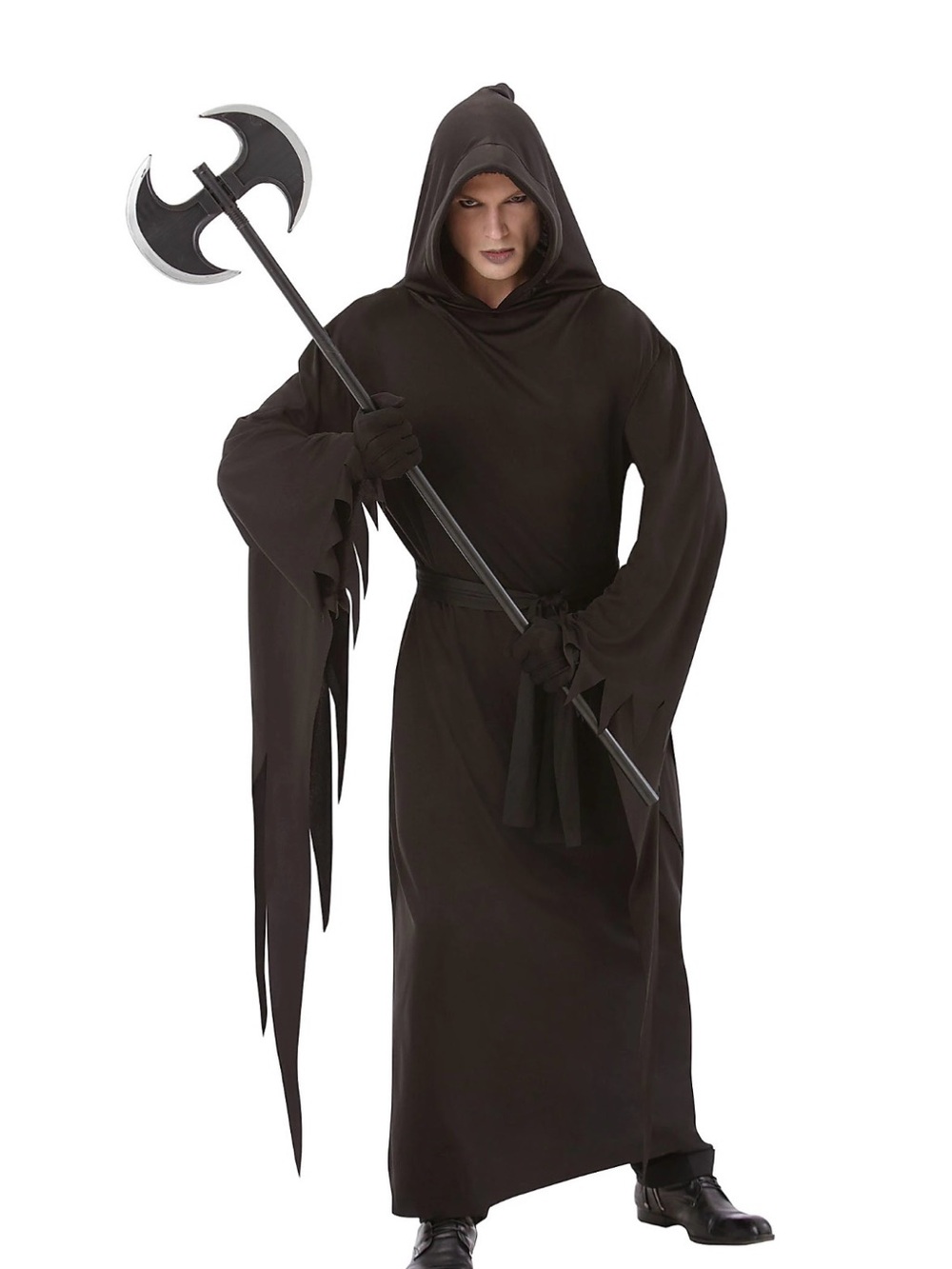 Hooded Grim Reaper Ghostface Spirit Undertaker Adult Costume Brand New Halloween